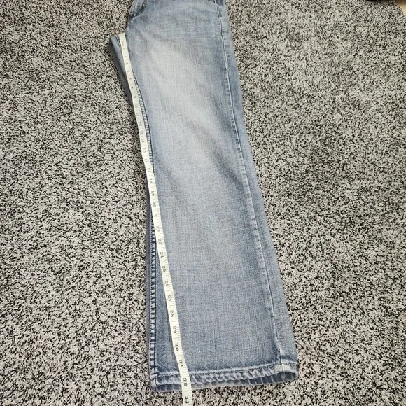 Y2k Helix Jeans Mens 32x32 Blue Relaxed Boot Faded Whisker Grunge Skater Punk - Picture 3 of 8